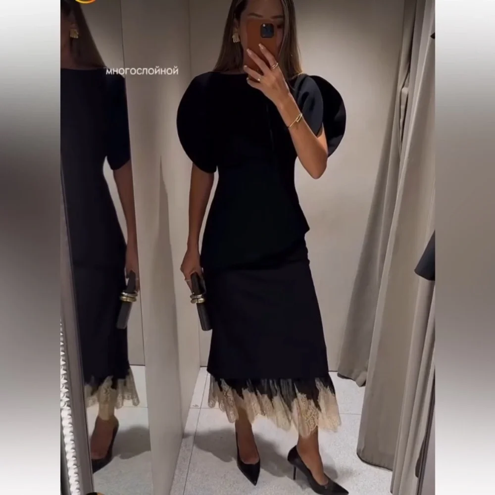 ZARA Combined Lace Skirt ZW Collection - Picture 4 of 15
